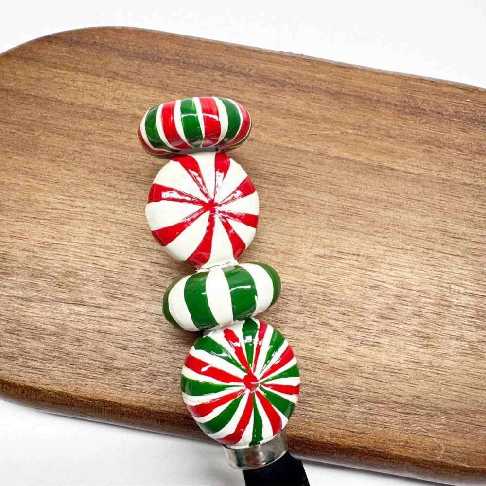 Boston Warehouse Y2K Peppermint Candy Dip Bowl & Spreader